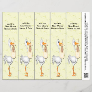 Prospectus 21,6 Cm X 24,94 Cm 5 par Signet feuille Faveurs pour Baby shower part