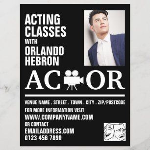 Prospectus 21,6 Cm X 24,94 Cm Actor, Acting Classes Advertising