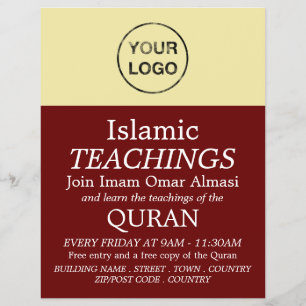 Prospectus 21,6 Cm X 24,94 Cm Add Your Own Logo, Islamic Teaching Advertising