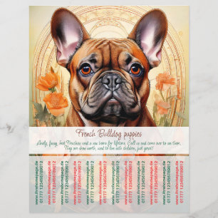 Prospectus 21,6 Cm X 24,94 Cm Affiche chiot Bouledogue Français