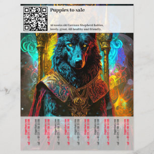 Prospectus 21,6 Cm X 24,94 Cm Affiche de Chien Berger Allemand