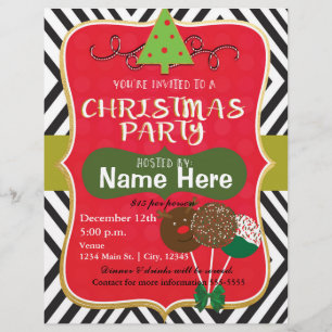 Prospectus 21,6 Cm X 24,94 Cm Affiche de flyer d'événement de vacances de fête d