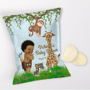 Prospectus 21,6 Cm X 24,94 Cm African Boy Safari Baby shower Chip Wrapper