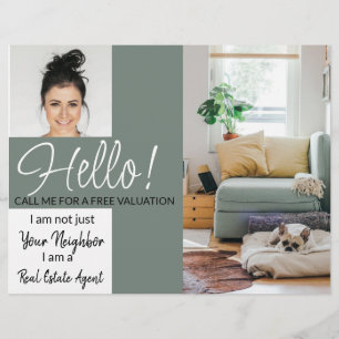 Prospectus 21,6 Cm X 24,94 Cm Agent immobilier HELLO CARTE panneau de magasin Fl