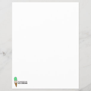 Prospectus 21,6 Cm X 24,94 Cm Alimenté par de la crème glacée