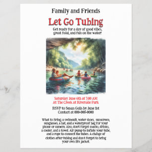 Prospectus 21,6 Cm X 24,94 Cm Allons faire du tubing en famille entre amis