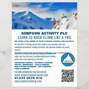 Prospectus 21,6 Cm X 24,94 Cm Alpinisme, Randonnée et Escalade