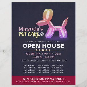 Prospectus 21,6 Cm X 24,94 Cm Animaux de compagnie Grooming Shop Animaux de comp