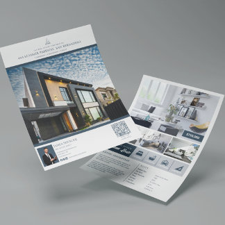 Prospectus 21,6 Cm X 24,94 Cm Annonce immobilière de luxe élégante
