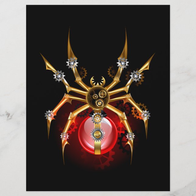 Prospectus 21,6 Cm X 24,94 Cm Araignée en vapeur noire (Devant)