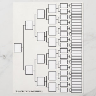 Prospectus 21,6 Cm X 24,94 Cm Arbre généalogique