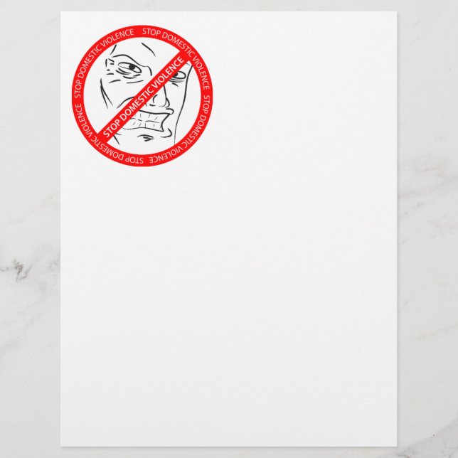Prospectus 21,6 Cm X 24,94 Cm Arrêter la violence domestique (Devant)