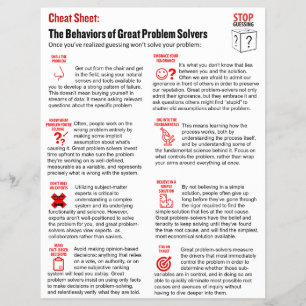 Prospectus 21,6 Cm X 24,94 Cm Arrêtez de deviner la feuille de triche