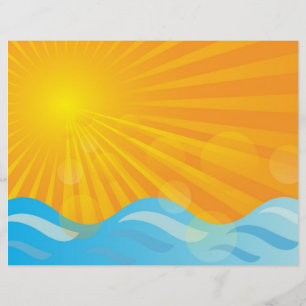 Prospectus 21,6 Cm X 24,94 Cm Arrière - plan chaud été