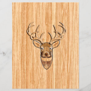 Prospectus 21,6 Cm X 24,94 Cm Arrière - plan de bois de cerf de queue blanche