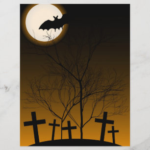 Prospectus 21,6 Cm X 24,94 Cm Arrière - plan Halloween