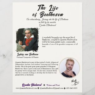 Prospectus 21,6 Cm X 24,94 Cm Auteur Une Feuille Simple Classique Polyvalent