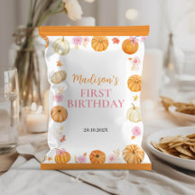 Automne Automne Citrouille Fille Anniversaire Chip