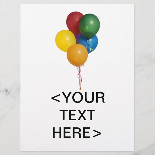 Prospectus 21,6 Cm X 24,94 Cm Ballons de parties multicolores (Devant)