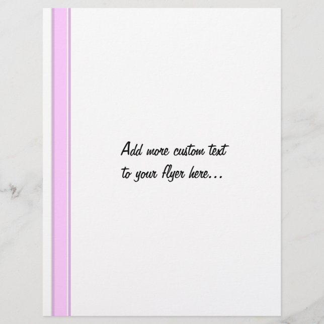 Prospectus 21,6 Cm X 24,94 Cm Bandes roses sur blanc (Devant)