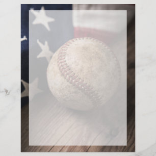 Prospectus 21,6 Cm X 24,94 Cm Base-ball et drapeau