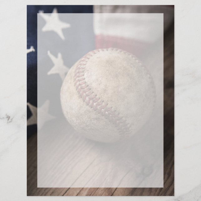 Prospectus 21,6 Cm X 24,94 Cm Base-ball et drapeau (Devant)