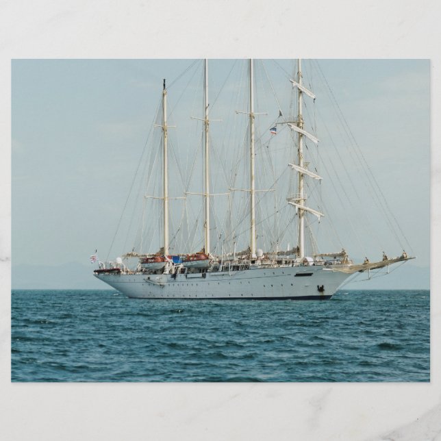 Prospectus 21,6 Cm X 24,94 Cm Bateau à voile (Devant)