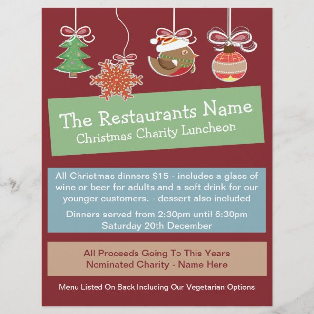 Prospectus 21,6 Cm X 24,94 Cm Baubles de Noël (Devant)