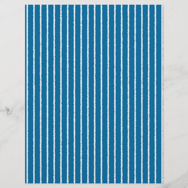 Prospectus 21,6 Cm X 24,94 Cm Bleu et blanc avec lignes inégales (Devant)