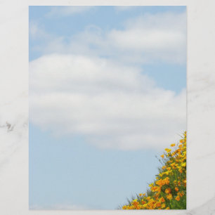 Prospectus 21,6 Cm X 24,94 Cm Blue Sky White Clouds Summer Flyers theme paper
