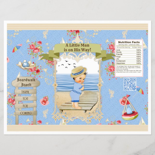 Prospectus 21,6 Cm X 24,94 Cm Boardwalk Victoriana Beach Summer Chip Sac (Devant)