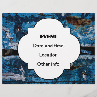 Prospectus 21,6 Cm X 24,94 Cm Bois peint en bleu