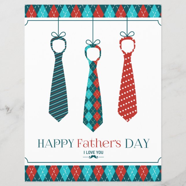 Prospectus 21,6 Cm X 24,94 Cm Bonne Fête des pères (Devant)