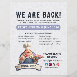 Prospectus 21,6 Cm X 24,94 Cm Boulangerie Pâtisserie Chef Pâtissier Desserts Gra