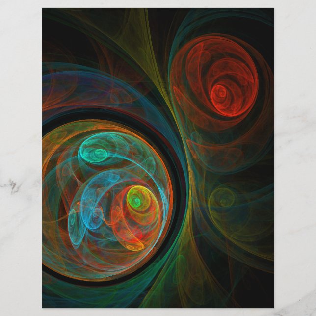 Prospectus 21,6 Cm X 24,94 Cm Brochure d'art Abstrait bleu de renaissance (Devant)
