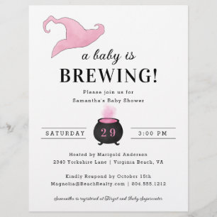 Prospectus 21,6 Cm X 24,94 Cm Budget Baby est en train de brasser une invitation