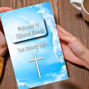 Prospectus 21,6 Cm X 24,94 Cm Bulletin de l'Église des nuages bleus célestes