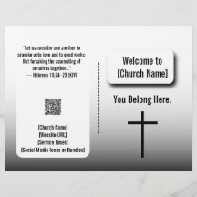 Bulletin d'église à dégradé blanc moderne
