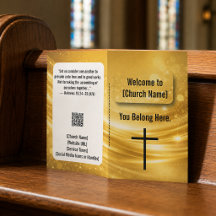 Bulletin d'église de la Croix d'Or Élégante 