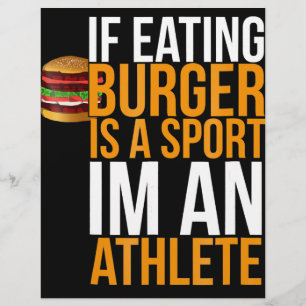 Prospectus 21,6 Cm X 24,94 Cm Burger Hamburger BBQ Humour Funny Pun Idée cadeau