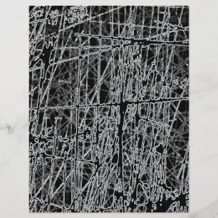 PROSPECTUS 21,6 CM X 24,94 CM BWRG BLACK BLANC SCRATCHES REVERSE GRUNGE ABSTRAIT