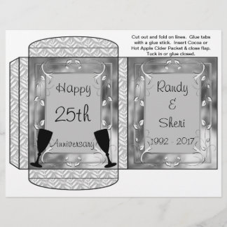 Prospectus 21,6 Cm X 24,94 Cm Cacao, thé, sachets de cidre Favors de 25e anniver