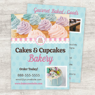 Prospectus 21,6 Cm X 24,94 Cm Cakes et Cupcakes Boulangerie Circulaire Modèle
