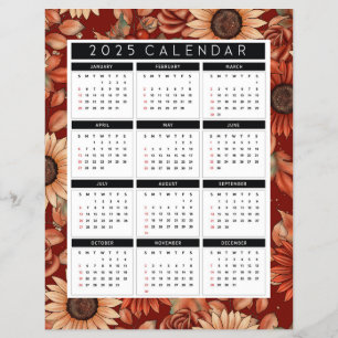 Prospectus 21,6 Cm X 24,94 Cm Calendrier 2025 de la circulaire tournesol - Aperç