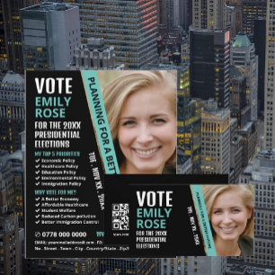 Prospectus 21,6 Cm X 24,94 Cm Campagne politique moderne tendance Publicité