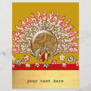 Prospectus 21,6 Cm X 24,94 Cm Caricature mignonne Thanksgiving Turquie