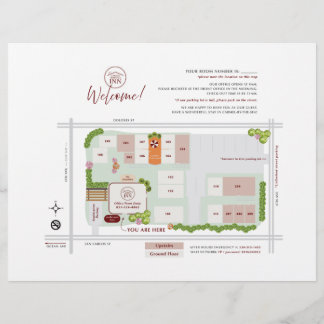 Prospectus 21,6 Cm X 24,94 Cm Carte des propriétés de l'hôtel / Conception perso