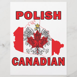 Prospectus 21,6 Cm X 24,94 Cm Carte du drapeau canadien polonais