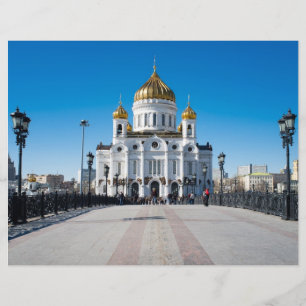 Prospectus 21,6 Cm X 24,94 Cm cathédrale de Moscou le Christ Sauveur