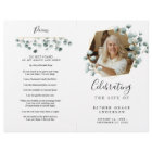 Célébration de la vie funéraire programme plié